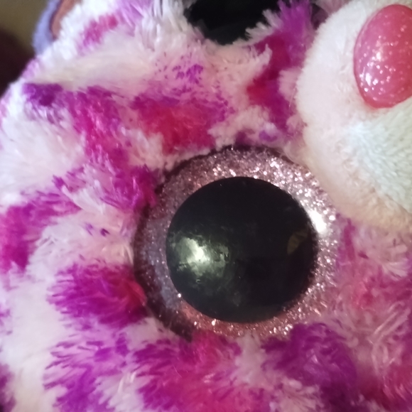 •Ty Inc Beanie Boo Plush Stuffed Animal Glamour-Pink Leopard Medium Length 9in - Picture 13 of 14